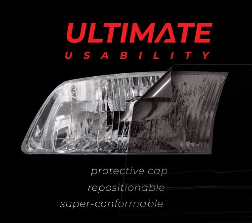 Pelicula de vinilo para faros y luces traseras VViViD+ Ultimate (16" x 30 pies, Humo Claro) - Imagen 4