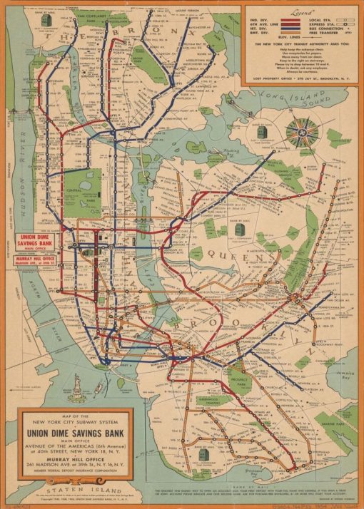 Rompecabezas de 1000 Piezas del Mapa del Sistema del Subterraneo de Nueva York - Mapa del Metro de Nueva York | NY Subterraneo | Rompecabezas para Adultos