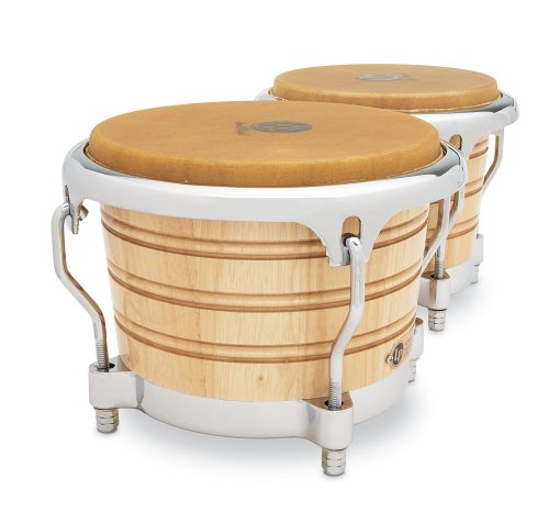 Bongos LP Generation II de Latin Percussion, Natural/Chrome - Imagen 5