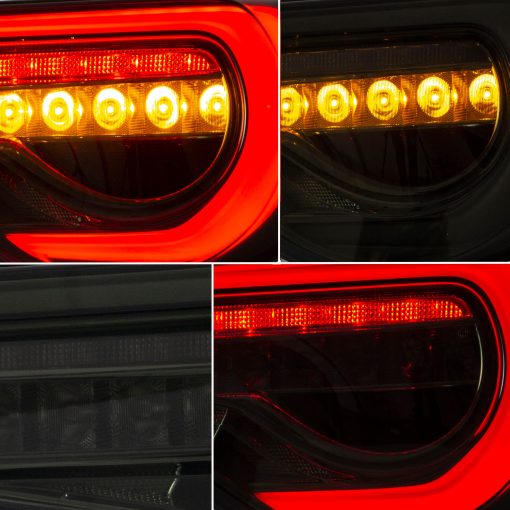 Luces traseras VLAND para Toyota 86 2012-2020, Subaru BRZ 2013-2020, Scion FRS 2013-2016, Lamparas traseras con DRL, Luz trasera tenue con senal de giro secuencial, humo - Imagen 4