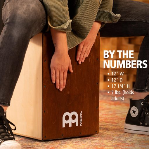 Meinl Percussion Cafe Cajon Box Drum Plus Bag con Snare y Bass Tone para Musica Acustica - Hecho en Europa - Madera de Abedul Baltico, Toca con Tus Manos, Garantia de 2 Anos (BC1NTLB) - Imagen 6
