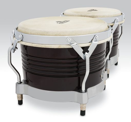 Latin Percussion M201 LP Matador Bongos de Madera - Marron Oscuro/Cromo 8.625 pulgadas - Imagen 5