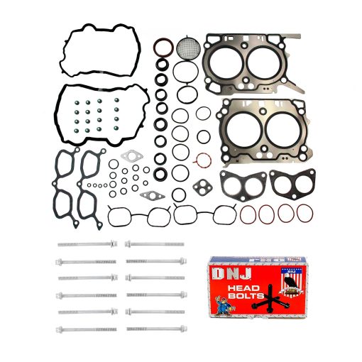 Juego de empaques de culata DNJ HGB4348 con kit de pernos de culata para Subaru Forester 2.5L H4 2011-2015 2498cc 152cid 16V DOHC