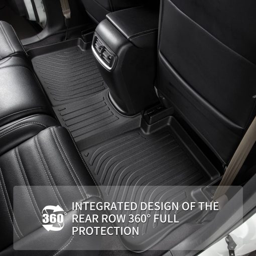 Tapetes para Piso Personalizados KELCSEECS para Subaru Ascent 7 Pasajeros(Bucket Seating) Tapetes para Automoviles Todo Clima Protectores para Pisos Delanteros, Traseros y de la 3a Fila Accesorios para Subaru Ascent Negro - Imagen 6