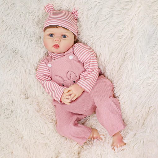 Munecas de bebe reborn de Katemily - Muneca de bebe realista suave y linda de 22 pulgadas con caja de regalo para ninos de 3 anos en adelante
