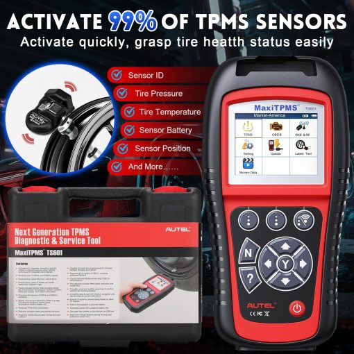 Autel MaxiTPMS TS601 TPMS Relearn Tool - Herramienta de Programacion TPMS Actualizacion de Autel TS508K/TS508/TS501/TS408/TS401, Activar/Reaprender Todos los Sensores TPMS Conocidos, Programar MX-Sensors (315/433MHz), Restablecer TPMS - Imagen 7