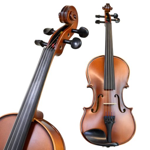 Antonio Giuliani Etude Violin Outfit 4/4 Tamano Completo en Liquidacion por Kennedy Violins - Estuche de transporte y accesorios incluidos - Madera de arce macizo y piezas de ebano AG360 - Imagen 2