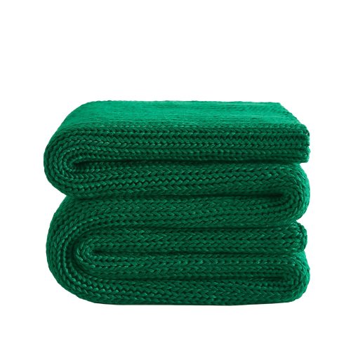 Manta Ponderada de Punto L'AGRATY - 50"x60" 7lbs Manta Gruesa de Ganchillo Trenzado para Adultos Manta Decorativa de Punto de Cable Grueso Refrescante sin Cuentas Distribucion Uniforme Lavable a Maquina