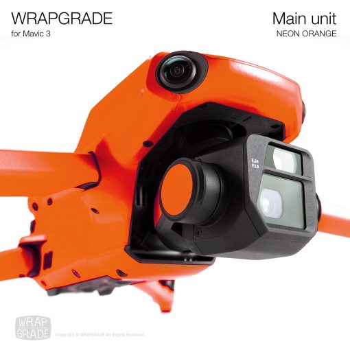 Calcomanias de piel completa WRAPGRADE para DJI Mavic 3 / Mavic 3 Classic (Naranja NEoN) - Imagen 6