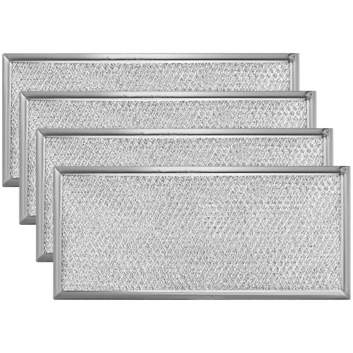 Filtro de Grasa para Microondas Compatible con Whirlpool W10208631A - Aprox 13" x 6" (Paquete de 4)