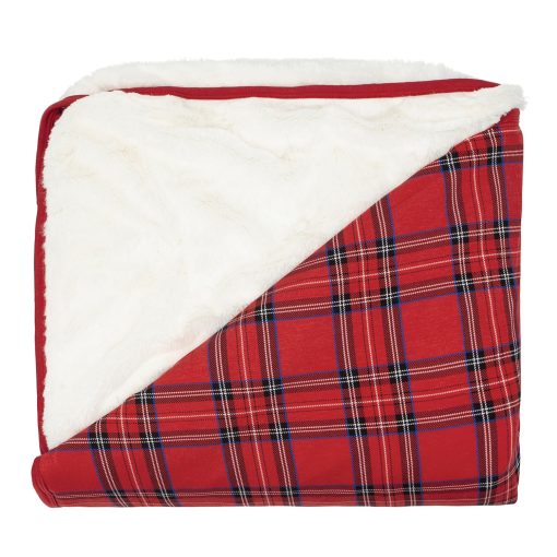 Manta de Nube Vacilante de Vacaciones de Little Sleepies - Manta de Bambu Derivado de Viscosa, Manta Suave y Comoda con Sherpa Falso de Peluche, Mantas Livianas, 65" x 85", Cuadros de Vacaciones, Extra Grande