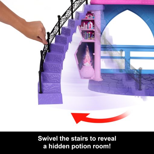 Casa de Munecas Monster High, Set de Juego de la Escuela Secundaria Embrujada con 7 areas de Juego y mas de 35 Piezas para Contar Historias Incluyendo Muebles y Accesorios - Imagen 5