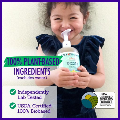 California Baby Calming Lavender Shampoo and Body Wash | 100% Plant-Based (USDA Certified) | Allergy Friendly | Jabon y Champu para Bebes y Niños en Piel Seca y Sensible | 562 mL / 19 fl. oz (Paquete de 2) - Imagen 6