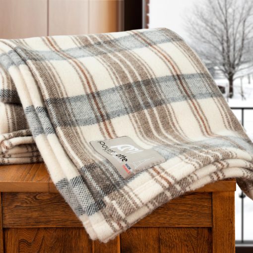Manta Poyet Motte Tahoe 450GSM 90% Lana Virgen / 10% Acrilico, Peso Pesado, Lavable a Maquina (Taupe, King (Estandar de EE.UU.)) - Imagen 7