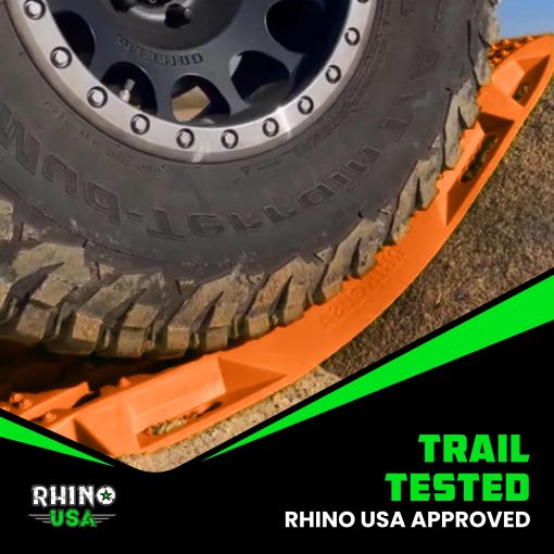 Tablas de traccion de recuperacion Rhino USA (Naranja) - Tablero definitivo de pistas todoterreno para vehiculos 4x4 - Mejores accesorios todoterreno para arena, barro y nieve - Bolsa de transporte resistente con cremallera incluida - Imagen 7
