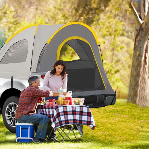 Casa de Campamento para Camioneta Pickup DOBEWOW, Doble Capa Impermeable PU2000mm para 2 Personas, Preferida para Acampar en Toyota Tundra, Tienda para Cama de Camioneta, Tienda Portatil para Cama de Camioneta, Resistente Carcasa de Camioneta - Imagen 4