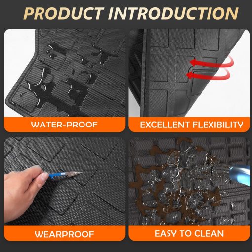 Tapete para maletero Xipoo compatible con Lexus RX350 RX450H 2016-2022 Tapete para maletero y respaldo de carga de material TPE reemplazo para accesorios Lexus RX350 RX450H 2016-2022 (Tapete para maletero + Tapete para respaldo) - Imagen 3