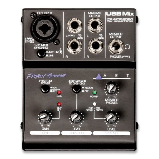 Mezcladora USB ART USBMix - 3 Canales con Software de Grabacion Audacity - Imagen 3