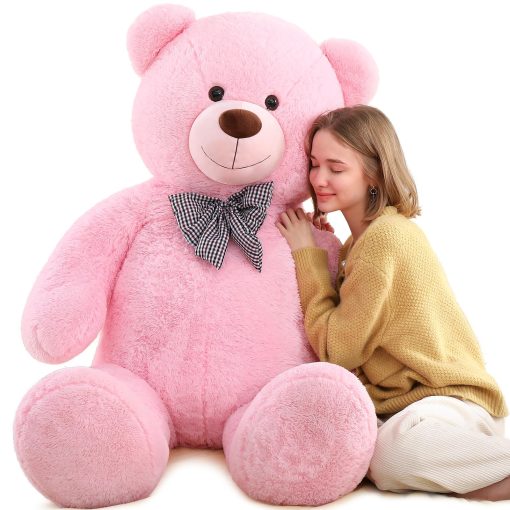 Peluche oso de peluche gigante Toys Studio, 59 pulgadas en color rosa, regalo de juguete para novia e hijos en Navidad, cumpleanos y Dia de San Valentin