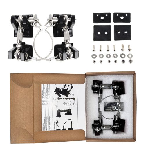 Cerrojo de Capo JK, Cierre de Capo, Kit de Bloqueo de Capo Jeep Wrangler, Par de Cierres de Capo de Acero Inoxidable, Aplicado a Jeep Wrangler JK JKU 2007-2018 Cierre de Capo Kit de Seguridad (negro) - Imagen 4