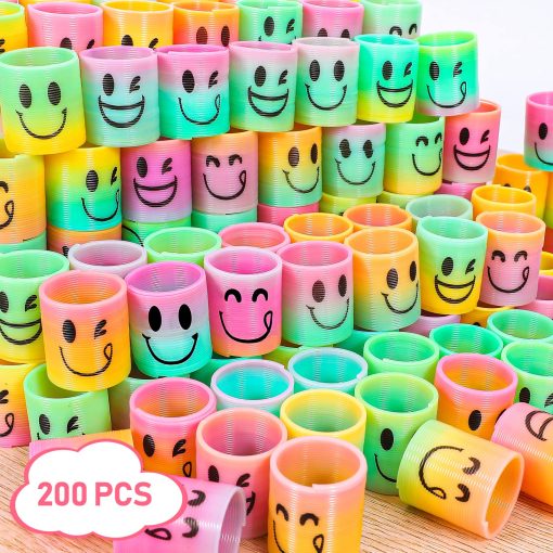 AZEN 200 Pcs Mini Spring Party Favors para Ninos 3-5 4-8, Rellenos de Bolsas de Regalo para Fiestas de Cumpleanos, Premios de Clase, Regalos Pequenos para Juguetes a Granel (4 Sonrisas) - Imagen 3