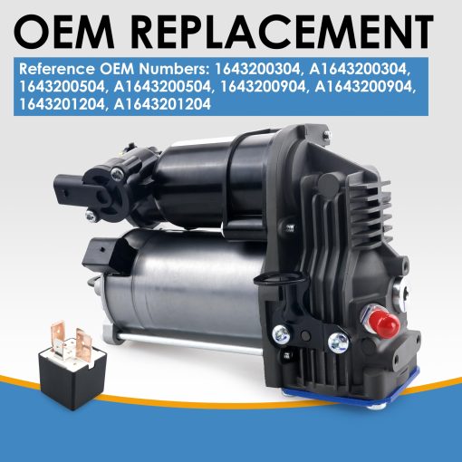 MiCCiKA 1643201204 Compresor de Suspension Neumatica Compatible con Mercedes Benz W164 X164 GL320 GL350 GL450 GL550 ML320 ML350 ML450 ML500 ML550 ML63 AMG 1643200004 1643200304 - Imagen 3