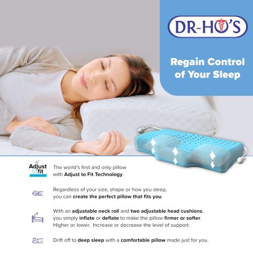 Almohada Ajustable de Dr. Ho - Tamano Queen - Solucion Personalizada Ergonomica para Dormir - 27.4" x 15.8" x 4.5" - Imagen 2
