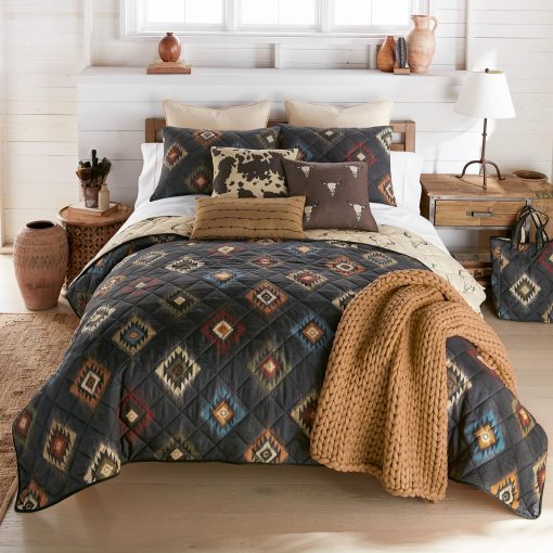 Set de Ropa de Cama Donna Sharp Queen - 3 Piezas - Set de Colcha Phoenix Southwest con Colcha Queen y Dos Fundas de Almohada Estandar - Lavable en Lavadora - Imagen 3