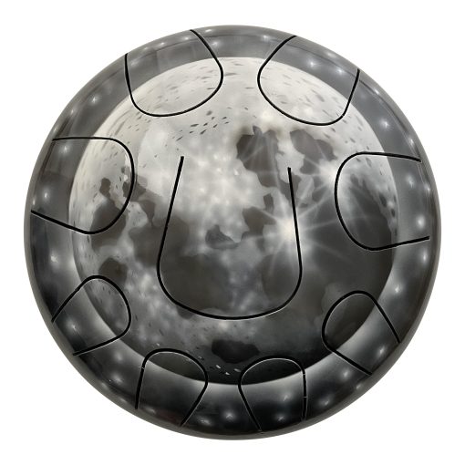 Steel Tongue Drum 10" - Luna de Plata - 7 afinaciones para elegir - Bolsa y Mazos Gratis (A Menor Pentatonica (8 tonos) SD10S4)