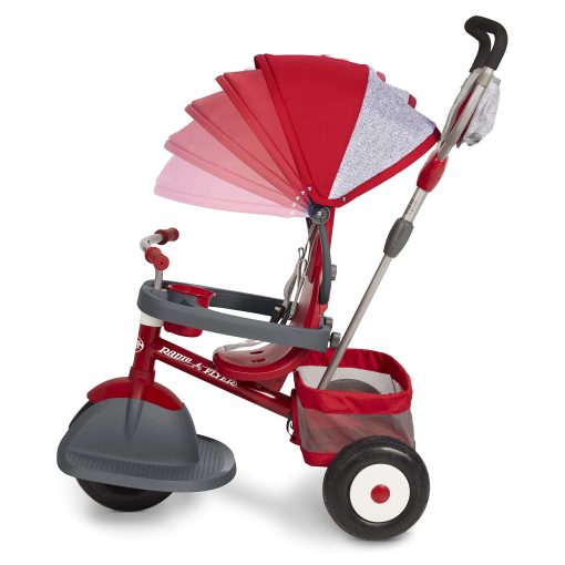 Radio Flyer Ultimate All-Terrain Stroll 'N Trike, Triciclo para ninos y bebes, Bicicleta para ninos de color rojo, Para edades de 9 meses a 5 anos, Llantas de aire - Imagen 9