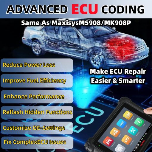 Autel MaxiSYS MS906 Pro Escaner Automotriz Herramienta de diagnostico obd2, 2024 MS906PRO Actualizacion de MK908 MS906BT MS906 MP900, Codificacion de ECU, 36+ Servicios, 3000+ Bidireccionales, FCA SGW, CAN FD/DoIP - Imagen 3