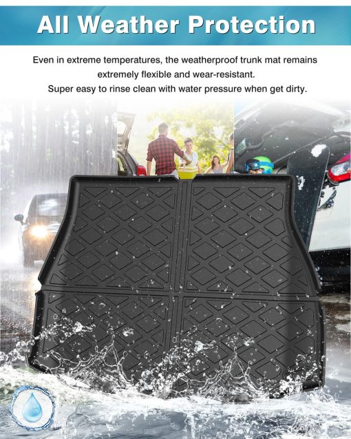 Forro de carga a medida Mixsuper para Toyota Venza 2021-2023 2024 Alfombra de carga para maletero trasero para todas las estaciones Negro - Imagen 5
