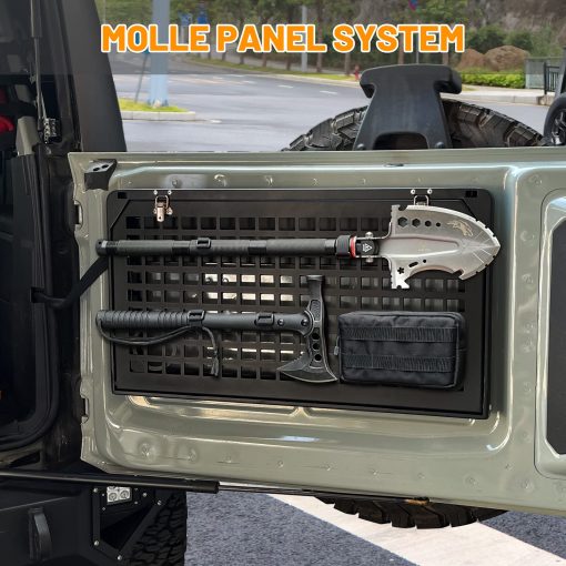 Mesa de Porton Trasero Plegable Estante de Almacenamiento de Aleacion de Aluminio Panel MOLLE para Ford Bronco 2021-2024 - Imagen 3