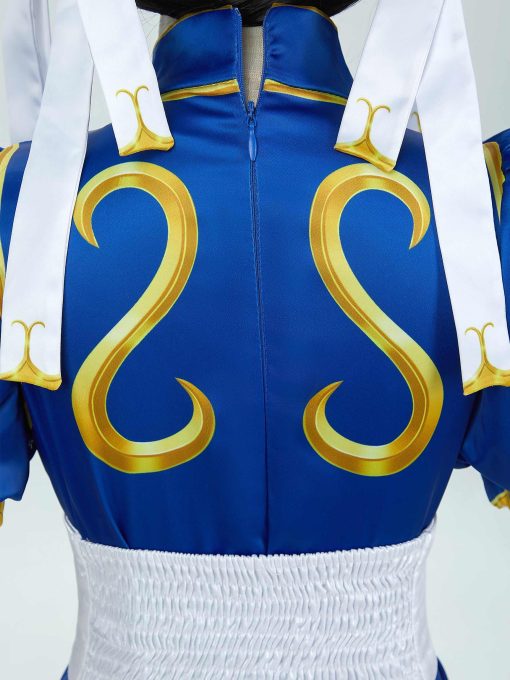 Disfraz Oficial de Chun Li de Microtaku con licencia oficial de Street Fighter para ninas, edad 3+, Calcetines, Pulseras, Lazos para el Cabello - Imagen 4