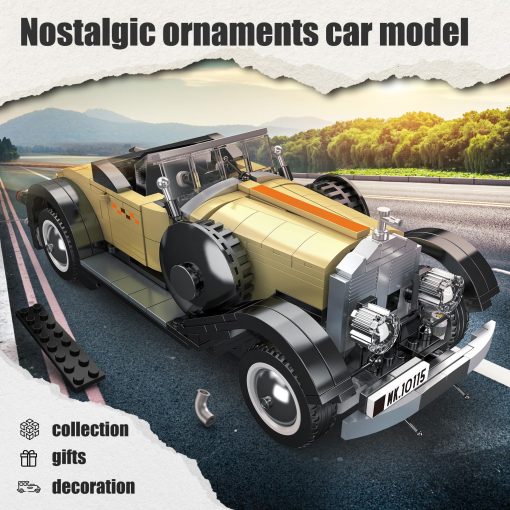 Mould King 10115 Kits de Construccion de Autos Clasicos, Modelo de Auto Vintage, Set de Bloques de Construccion, Regalo para Ninos de 8+ / Coleccionistas Adultos (897+ Piezas, Version Estatica) - Imagen 2