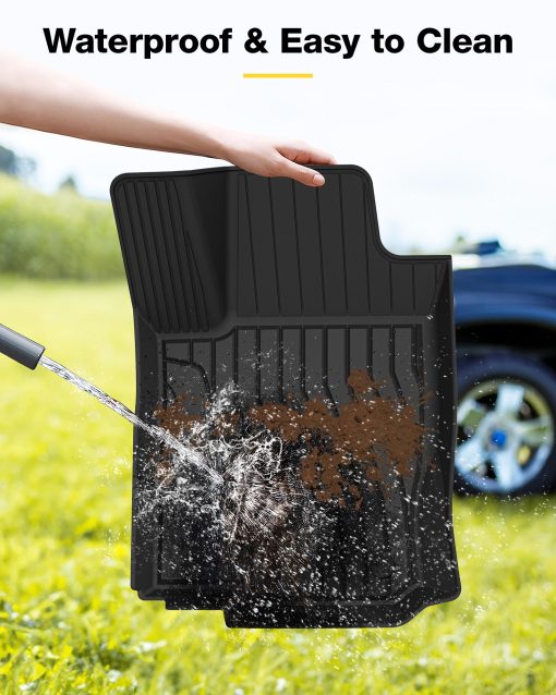 Tapetes para piso 3W Fit para Benz ML/GL/GLE/GLS Series 2012-2019, Tapete a medida para todas las condiciones climaticas para la primera y segunda fila de carros, Negro - Imagen 6