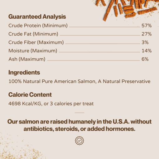 Salmon Bakes: Premios para Perros de Salmon Puro - Premios Naturales para Perros Aprobados por Veterinarios, de Ingredientes Limitados, Sin Granos, Saludables y Nutritivos para Perros (Salmon, 8 oz) - Imagen 6
