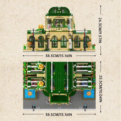 Juego de construccion de jardin de plantas Mould King 16057, Conjunto de arquitectura de Streetview con bloques de construccion MOC, Regalo para ninos de 8+ / Coleccionistas adultos (3383 piezas con luz) - Imagen 5