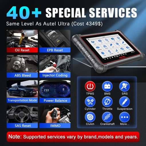 Autel Scanner MaxiPro MP900-TS, 2024 Android 11 ECU Coding Scan Tool, TPMS Scan Tool, Bi-Directional Scanner with 40+ Services, Upgraded of MP808S-TS & MS906TS, Support CAN FD/DoIP, Wi-Fi Print - Imagen 5