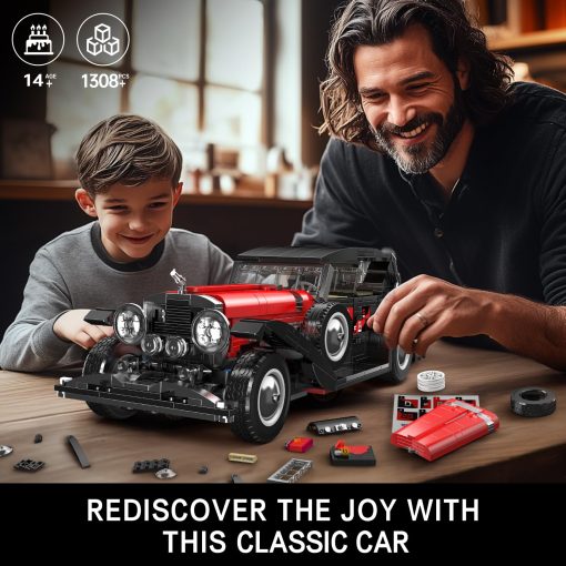 Mould King 10114 Kits de Construccion de Coches Clasicos, Modelo de Coche Vintage, Set de Bloques de Construccion, Regalo para Ninos de 8+ / Coleccionistas Adultos (1308+ Piezas, Version Estatica) - Imagen 3