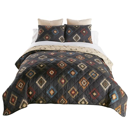 Set de Ropa de Cama Donna Sharp Queen - 3 Piezas - Set de Colcha Phoenix Southwest con Colcha Queen y Dos Fundas de Almohada Estandar - Lavable en Lavadora