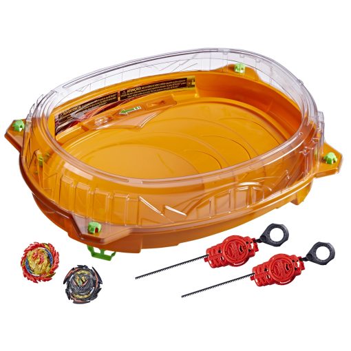 Set de Batalla Beyblade Burst QuadDrive Cosmic Vector - Juego de Batalla con Beystadium, 2 Juguetes de Batalla y 2 Lanzadores para Mayores de 8 Anos