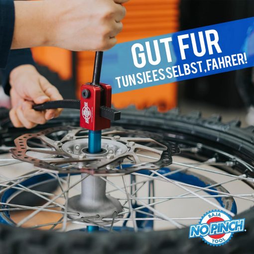 Kit Ultimate BAJA NO PINCH, Herramienta Compacta para Cambiar Neumaticos de Motocross y Motos de Tierra - Monta Neumaticos Sin Pinchar Tubos - Incluye Mangas para Ejes de 15mm, 17mm, 20mm, 25mm - Funciona en Llantas de 16-21 Pulgadas - Imagen 7