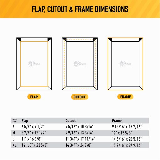 Puertas para perros de alta resistencia de doble solapa para puertas exteriores - Marco de aluminio solido con cierre magnetico en la solapa de poliuretano en todo el contorno para un sellado optimo que evita el mal tiempo - Imagen 8