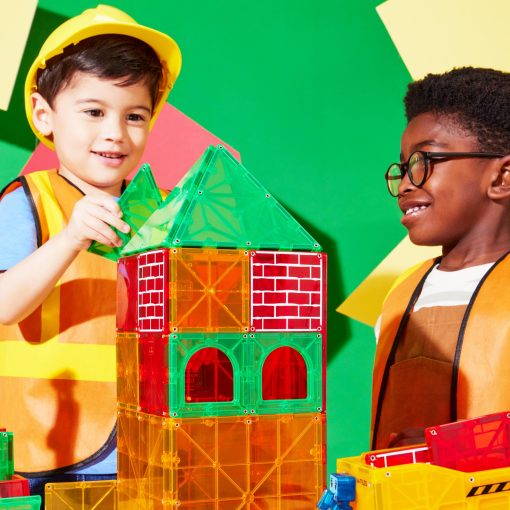 MAGNA-TILES Builder XL 50-Piece Magnetic Construction Set - La Marca Original de Construccion Magnetica - Imagen 4