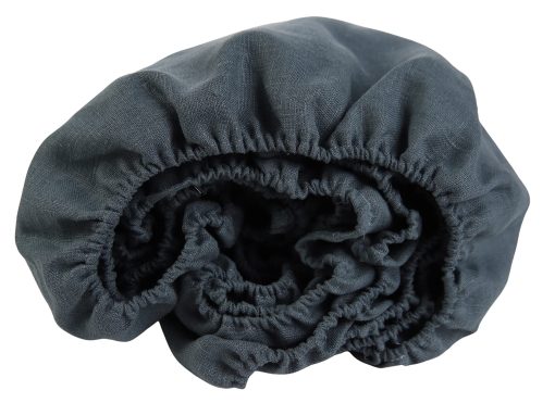 Juego de Sabanas y Fundas de Almohada de Lino WHOLEWOOLS - Sabana Bajera, Sabana y 2 Protectores de Almohada - Sabana de Cama de Lino Natural - 4 Piezas Transpirable, Ultra Suave (Twin, Azul Laguna) - Imagen 6