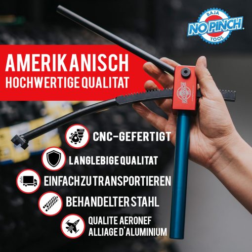 Kit Ultimate BAJA NO PINCH, Herramienta Compacta para Cambiar Neumaticos de Motocross y Motos de Tierra - Monta Neumaticos Sin Pinchar Tubos - Incluye Mangas para Ejes de 15mm, 17mm, 20mm, 25mm - Funciona en Llantas de 16-21 Pulgadas - Imagen 3