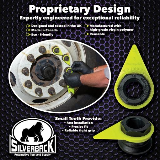 Juego de indicadores de tuerca floja Silverback Automotive Heavy-Duty - Bolsa de 100. Simplifique las inspecciones previas al viaje de las ruedas y maximice la seguridad y el mantenimiento de los neumaticos de camiones comerciales y vehiculos de Clase A. - Imagen 4