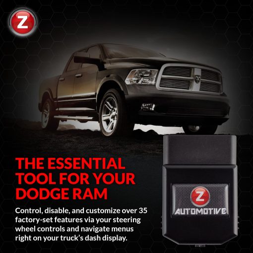 Programador Z Automotive Tazer - Compatible con Dodge Ram 1500 Classic/2500/3500 2013-2021 - Personaliza mas de 35 configuraciones del vehiculo/Herramienta de diagnostico escaner OBD2 - Imagen 2