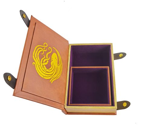 Fantasydice Bandeja de Dados en Forma de Libro Dorado/Morado Cthulhu para Todos los Juegos de Mesa de Rol como D&D, Call of Cthulhu, Shadowrun. - Imagen 9